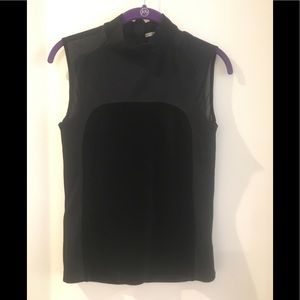 Black sleeveless top